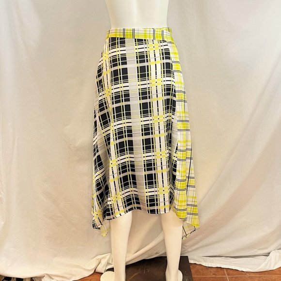 Mixed Plaid Skirt With Asymmetric Hem | Topshop - Picture 4 of 6